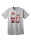 Charming Mr. and Mrs. Santa Claus Couple - Adult Christmas T-Shirt Collection-Mens T-shirts-TooLoud-AshGray-Small-Davson Sales