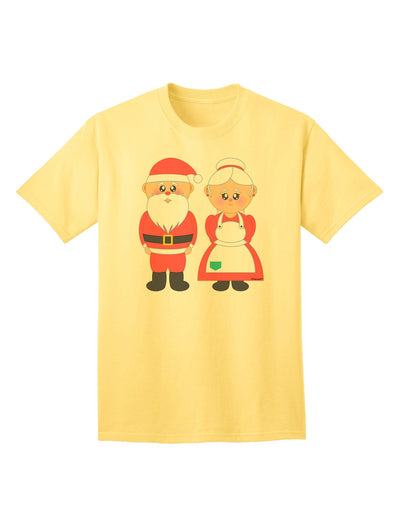 Charming Mr. and Mrs. Santa Claus Couple - Adult Christmas T-Shirt Collection-Mens T-shirts-TooLoud-Yellow-Small-Davson Sales