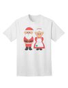 Charming Mr. and Mrs. Santa Claus Couple - Adult Christmas T-Shirt Collection-Mens T-shirts-TooLoud-White-Small-Davson Sales