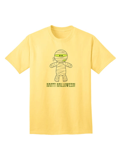 Charming 'Mummy Happy Halloween' Adult T-Shirt - Perfect for Festive Celebrations-Mens T-shirts-TooLoud-Yellow-Small-Davson Sales