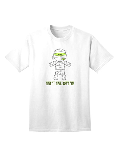 Charming 'Mummy Happy Halloween' Adult T-Shirt - Perfect for Festive Celebrations-Mens T-shirts-TooLoud-White-Small-Davson Sales