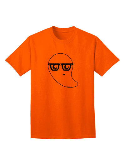 Charming Nerd Ghost - Adult Halloween T-Shirt Collection-Mens T-shirts-TooLoud-Orange-Small-Davson Sales