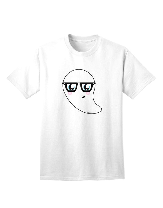 Charming Nerd Ghost - Adult Halloween T-Shirt Collection-Mens T-shirts-TooLoud-White-Small-Davson Sales