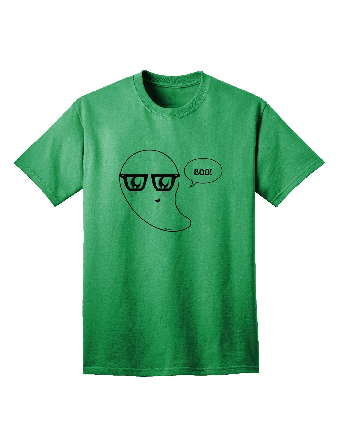 Charming Nerd Ghost Boo: Premium Halloween Adult T-Shirt Collection-Mens T-shirts-TooLoud-Kelly-Green-Small-Davson Sales