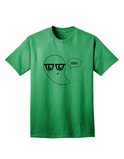 Charming Nerd Ghost Boo: Premium Halloween Adult T-Shirt Collection-Mens T-shirts-TooLoud-Kelly-Green-Small-Davson Sales