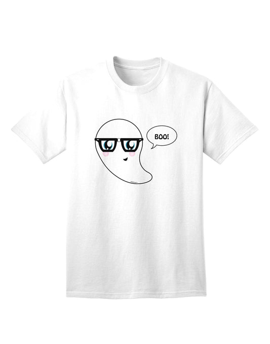 Charming Nerd Ghost Boo: Premium Halloween Adult T-Shirt Collection-Mens T-shirts-TooLoud-White-Small-Davson Sales
