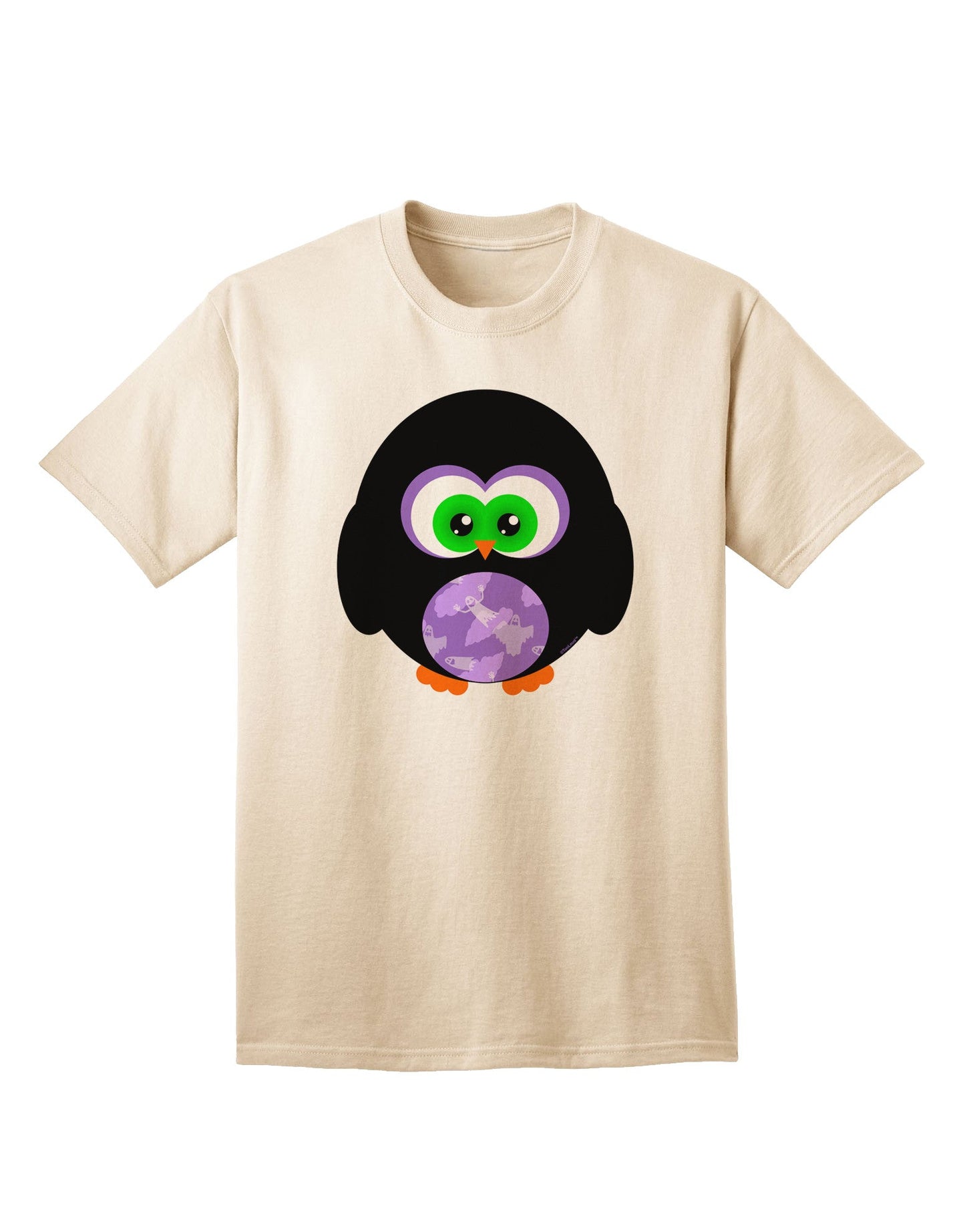 Charming Owl-Themed Adult T-Shirt for Halloween Celebrations-Mens T-shirts-TooLoud-Natural-Small-Davson Sales