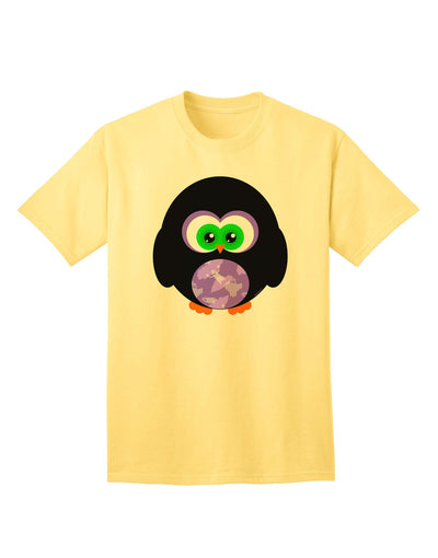 Charming Owl-Themed Adult T-Shirt for Halloween Celebrations-Mens T-shirts-TooLoud-Yellow-Small-Davson Sales