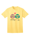 Charming Owl-themed Adult T-Shirt by TooLoud-Mens T-shirts-TooLoud-Yellow-Small-Davson Sales