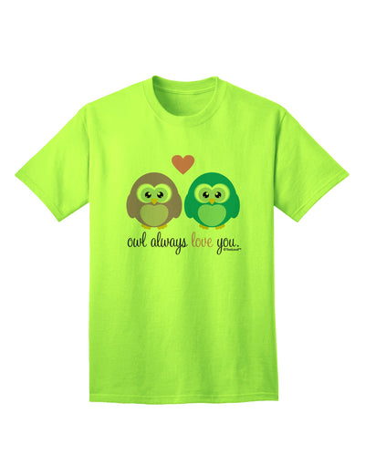 Charming Owl-themed Adult T-Shirt by TooLoud-Mens T-shirts-TooLoud-Neon-Green-Small-Davson Sales