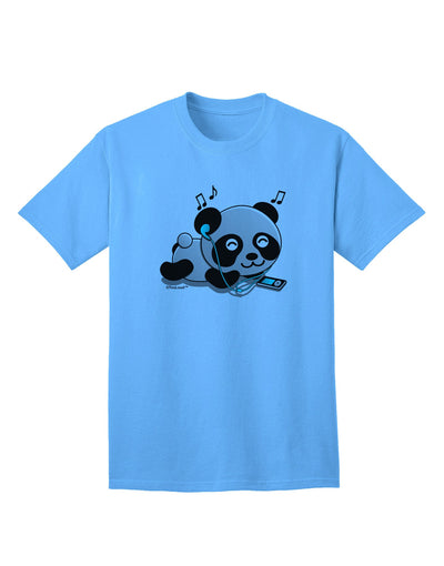 Charming Panda Graphic Adult T-Shirt with Ear Buds Design-Mens T-shirts-TooLoud-Aquatic-Blue-Small-Davson Sales