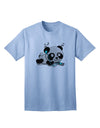 Charming Panda Graphic Adult T-Shirt with Ear Buds Design-Mens T-shirts-TooLoud-Light-Blue-Small-Davson Sales