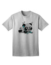 Charming Panda Graphic Adult T-Shirt with Ear Buds Design-Mens T-shirts-TooLoud-AshGray-Small-Davson Sales