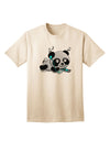 Charming Panda Graphic Adult T-Shirt with Ear Buds Design-Mens T-shirts-TooLoud-Natural-Small-Davson Sales