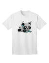 Charming Panda Graphic Adult T-Shirt with Ear Buds Design-Mens T-shirts-TooLoud-White-Small-Davson Sales