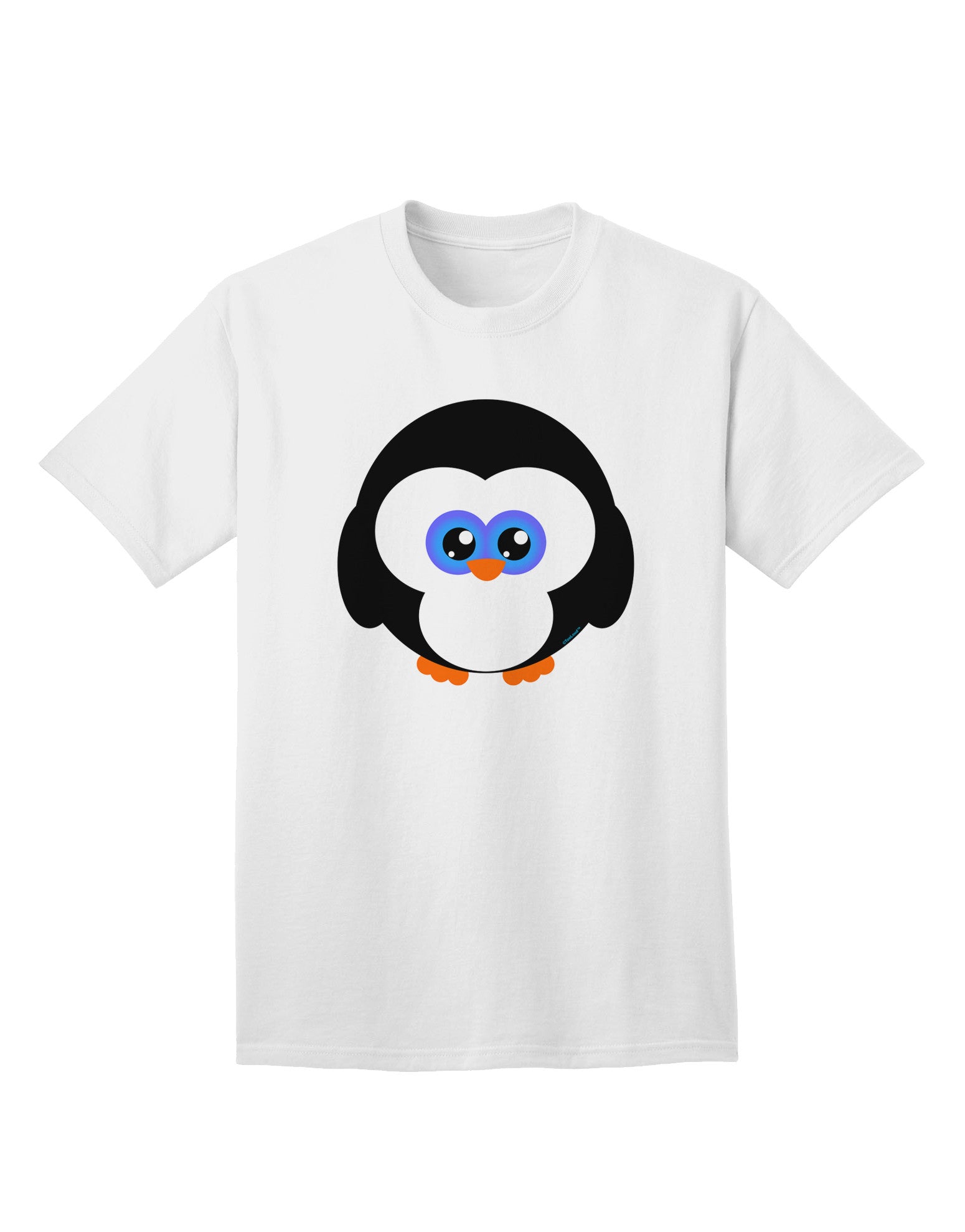 Charming Penguin-Themed Adult Christmas T-Shirt - Perfect for Festive Season Celebrations-Mens T-shirts-TooLoud-White-Small-Davson Sales