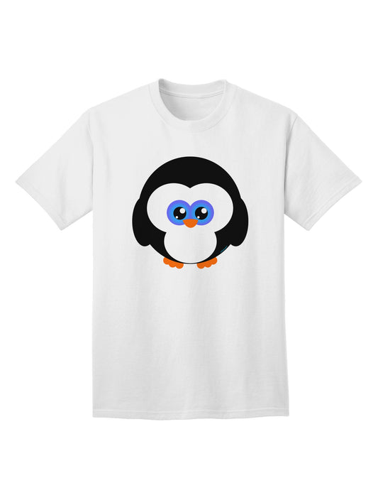 Charming Penguin-Themed Adult Christmas T-Shirt - Perfect for Festive Season Celebrations-Mens T-shirts-TooLoud-White-Small-Davson Sales