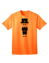 Charming Pilgrim Boy - Adult Thanksgiving T-Shirt for Festive Celebrations-Mens T-shirts-TooLoud-Neon-Orange-Small-Davson Sales