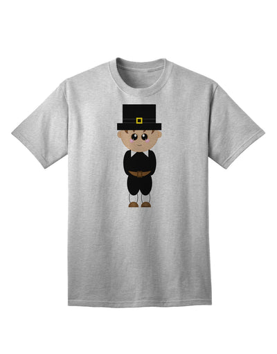 Charming Pilgrim Boy - Adult Thanksgiving T-Shirt for Festive Celebrations-Mens T-shirts-TooLoud-AshGray-Small-Davson Sales