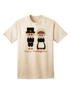 Charming Pilgrim Duo: Celebratory Thanksgiving Adult T-Shirt-Mens T-shirts-TooLoud-Natural-Small-Davson Sales