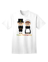 Charming Pilgrim Duo: Celebratory Thanksgiving Adult T-Shirt-Mens T-shirts-TooLoud-White-Small-Davson Sales
