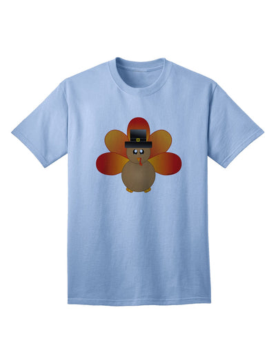 Charming Pilgrim Turkey Thanksgiving Adult T-Shirt - A Festive Ecommerce Exclusive-Mens T-shirts-TooLoud-Light-Blue-Small-Davson Sales