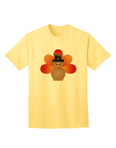 Charming Pilgrim Turkey Thanksgiving Adult T-Shirt - A Festive Ecommerce Exclusive-Mens T-shirts-TooLoud-Yellow-Small-Davson Sales