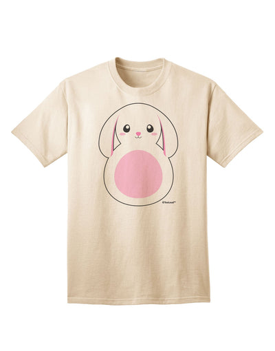 Charming Pink Adult T-Shirt featuring a Delightful Bunny with Floppy Ears-Mens T-shirts-TooLoud-Natural-Small-Davson Sales