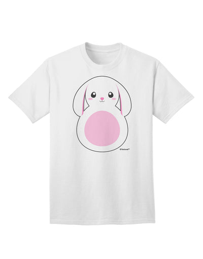 Charming Pink Adult T-Shirt featuring a Delightful Bunny with Floppy Ears-Mens T-shirts-TooLoud-White-Small-Davson Sales