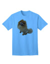 Charming Pomeranian in Adorable Pose - Premium Adult T-Shirt Collection-Mens T-shirts-TooLoud-Aquatic-Blue-Small-Davson Sales