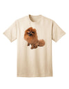 Charming Pomeranian in Adorable Pose - Premium Adult T-Shirt Collection-Mens T-shirts-TooLoud-Natural-Small-Davson Sales