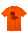 Charming Pomeranian in Adorable Pose - Premium Adult T-Shirt Collection-Mens T-shirts-TooLoud-Orange-Small-Davson Sales