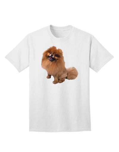 Charming Pomeranian in Adorable Pose - Premium Adult T-Shirt Collection-Mens T-shirts-TooLoud-White-Small-Davson Sales