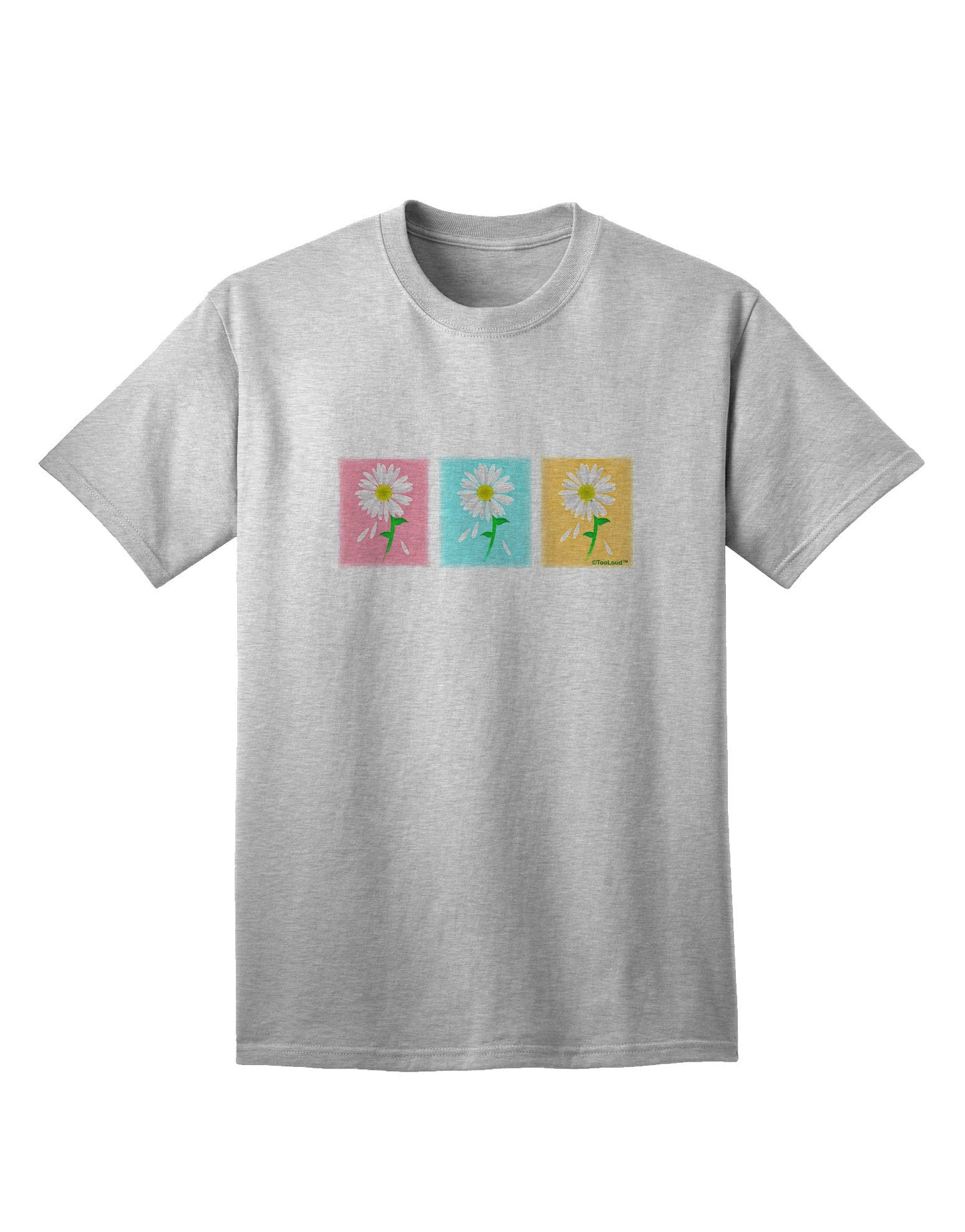 Charming Pretty Daisies Watercolor - Premium Adult T-Shirt for Casual Elegance-Mens T-shirts-TooLoud-AshGray-Small-Davson Sales