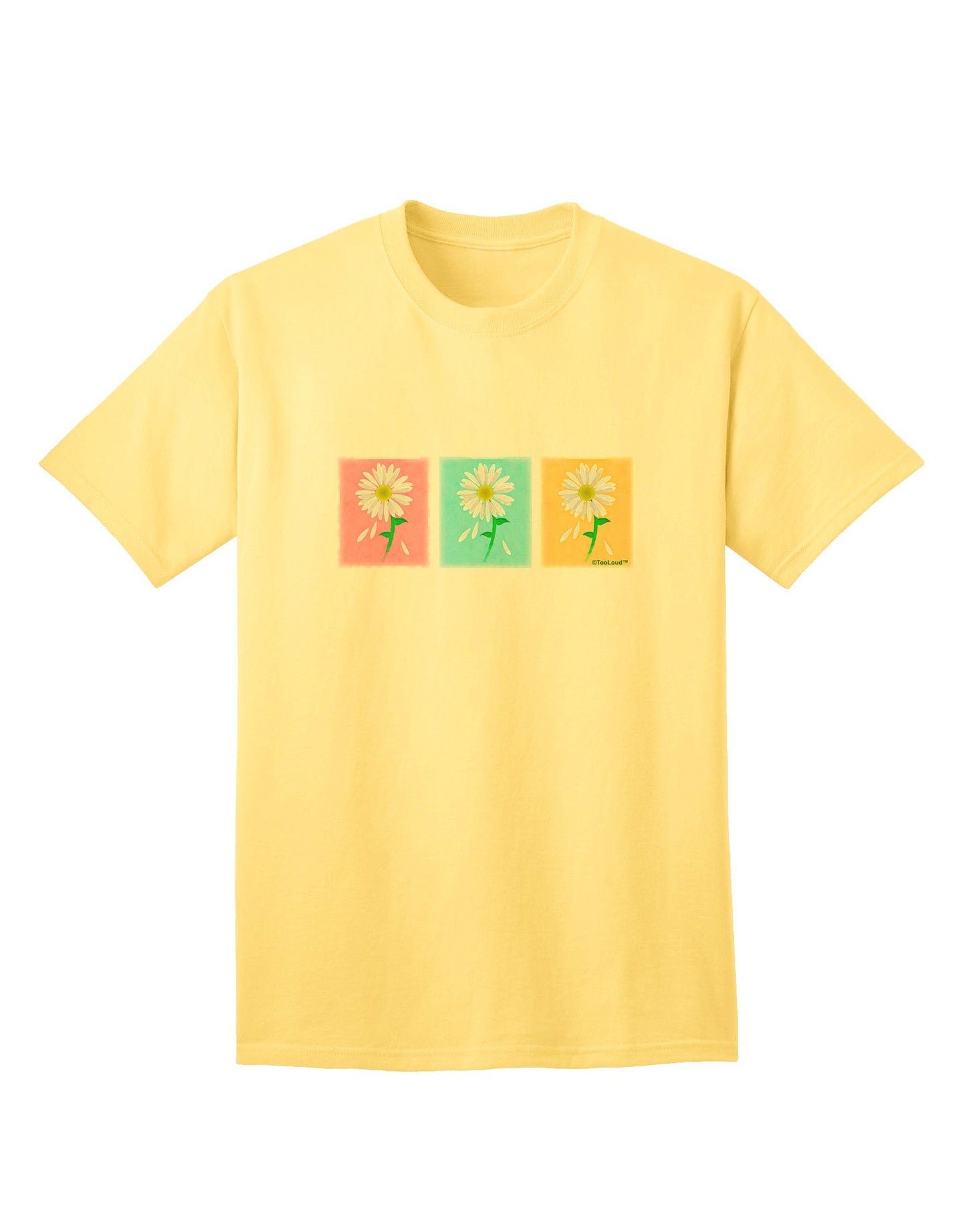 Charming Pretty Daisies Watercolor - Premium Adult T-Shirt for Casual Elegance-Mens T-shirts-TooLoud-Yellow-Small-Davson Sales
