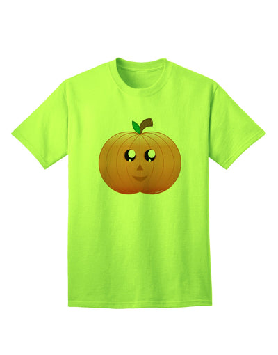 Charming Pumpkin-Themed Adult T-Shirt for Halloween Celebrations-Mens T-shirts-TooLoud-Neon-Green-Small-Davson Sales