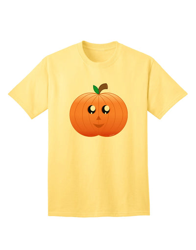 Charming Pumpkin-Themed Adult T-Shirt for Halloween Celebrations-Mens T-shirts-TooLoud-Yellow-Small-Davson Sales