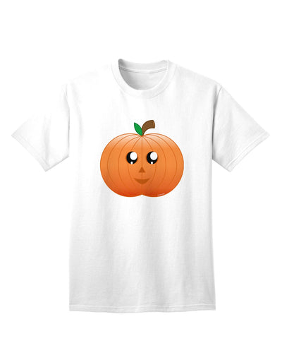 Charming Pumpkin-Themed Adult T-Shirt for Halloween Celebrations-Mens T-shirts-TooLoud-White-Small-Davson Sales