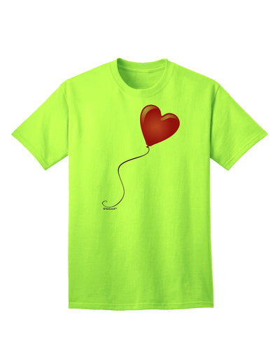 Charming Red Heart Balloon Graphic Adult T-Shirt - A Must-Have for Casual Elegance-Mens T-shirts-TooLoud-Neon-Green-Small-Davson Sales