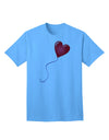 Charming Red Heart Balloon Graphic Adult T-Shirt - A Must-Have for Casual Elegance-Mens T-shirts-TooLoud-Aquatic-Blue-Small-Davson Sales