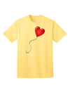 Charming Red Heart Balloon Graphic Adult T-Shirt - A Must-Have for Casual Elegance-Mens T-shirts-TooLoud-Yellow-Small-Davson Sales