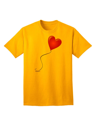 Charming Red Heart Balloon Graphic Adult T-Shirt - A Must-Have for Casual Elegance-Mens T-shirts-TooLoud-Gold-Small-Davson Sales