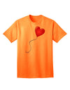 Charming Red Heart Balloon Graphic Adult T-Shirt - A Must-Have for Casual Elegance-Mens T-shirts-TooLoud-Neon-Orange-Small-Davson Sales