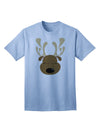 Charming Reindeer Face - Adult Christmas T-Shirt for Festive Elegance-Mens T-shirts-TooLoud-Light-Blue-Small-Davson Sales