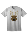 Charming Reindeer Face - Adult Christmas T-Shirt for Festive Elegance-Mens T-shirts-TooLoud-AshGray-Small-Davson Sales