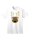 Charming Reindeer Face - Adult Christmas T-Shirt for Festive Elegance-Mens T-shirts-TooLoud-White-Small-Davson Sales