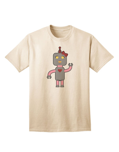 Charming 'Robot Female' Adult T-Shirt - A Must-Have for Trendy Ecommerce Wardrobes-Mens T-shirts-TooLoud-Natural-Small-Davson Sales