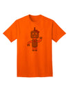 Charming 'Robot Female' Adult T-Shirt - A Must-Have for Trendy Ecommerce Wardrobes-Mens T-shirts-TooLoud-Orange-Small-Davson Sales