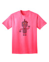 Charming 'Robot Female' Adult T-Shirt - A Must-Have for Trendy Ecommerce Wardrobes-Mens T-shirts-TooLoud-Neon-Pink-Small-Davson Sales