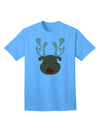 Charming Rudolph Reindeer Face - A Festive Christmas Adult T-Shirt Collection-Mens T-shirts-TooLoud-Aquatic-Blue-Small-Davson Sales